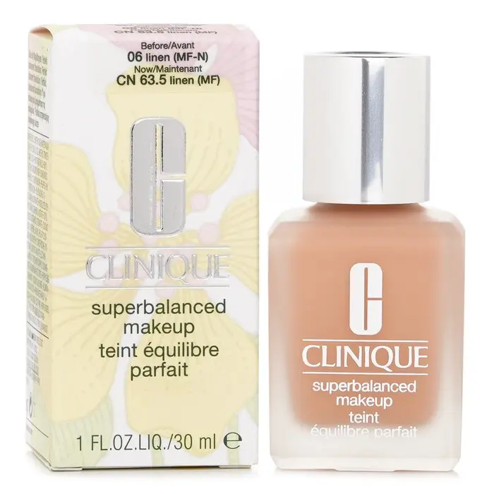 Clinique Superbalanced Silky Oil-Control Cosmetic Foundation, No. 06/CN 63.5 Linen - Moisturizer Concealer, 30ml/1oz