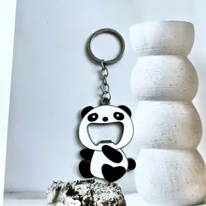 Panda Shape Portable Bottle Opener Keychain, Home Use Travel Beer Opener Pendant, Convenient and Stylish Accessory for Everyday Carry