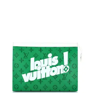 Pre-owned Louis Vuitton Canvas Plain Clutches & Wristlets Pochette Voyage Everyday Signature Vintage Monogram Canvas MM by Rebag