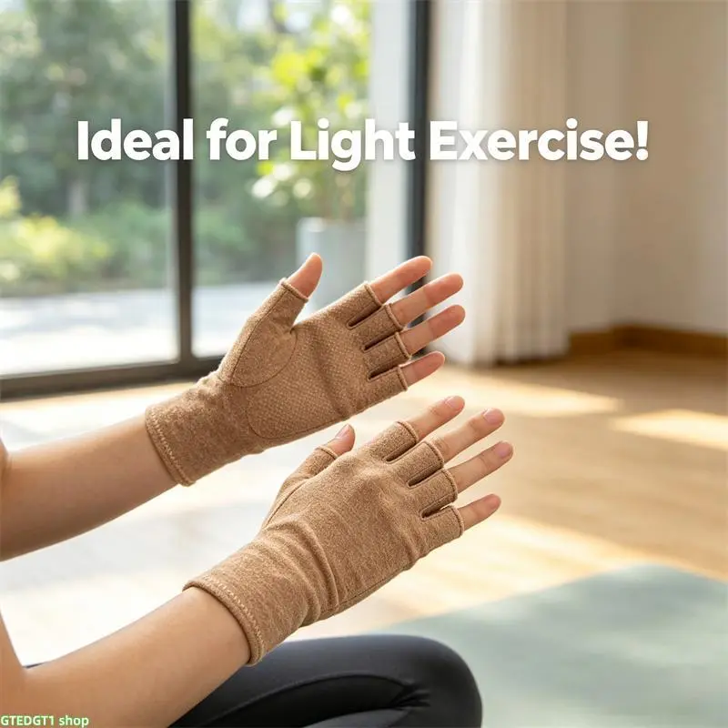 Plain Fingerless Compression Gloves, Minimalist Stretch Knit Design, Breathable Thin Hand Warmers to Keep Warm for Desk Work & Typing