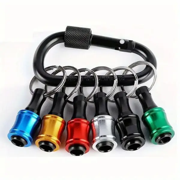1/4 inch Quick Release Tool Bits Holder, Hex Shank Socket Screwdriver Drill Bit Holder Keychain, Drill Bet Holder, Specialty Hand Tool