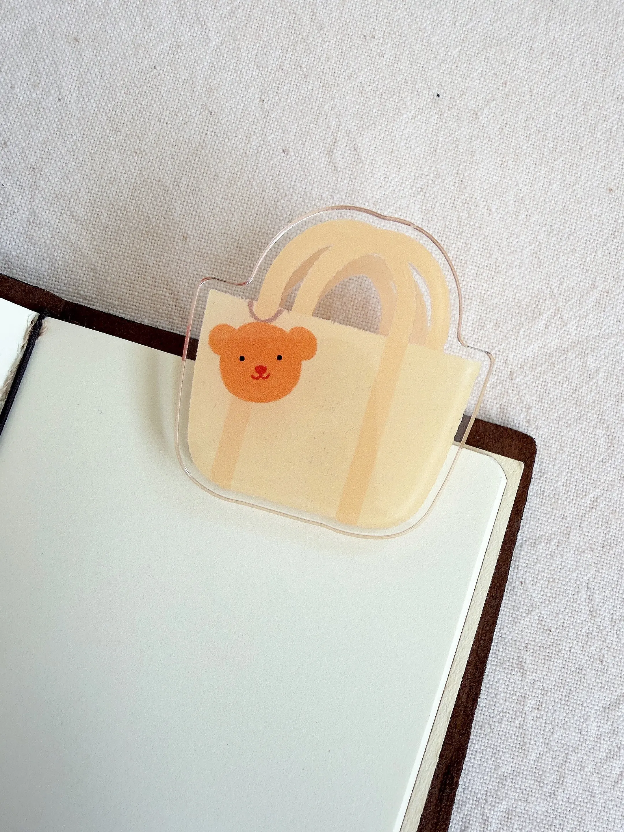Teddy Charm Planner Bag Acrylic Clip