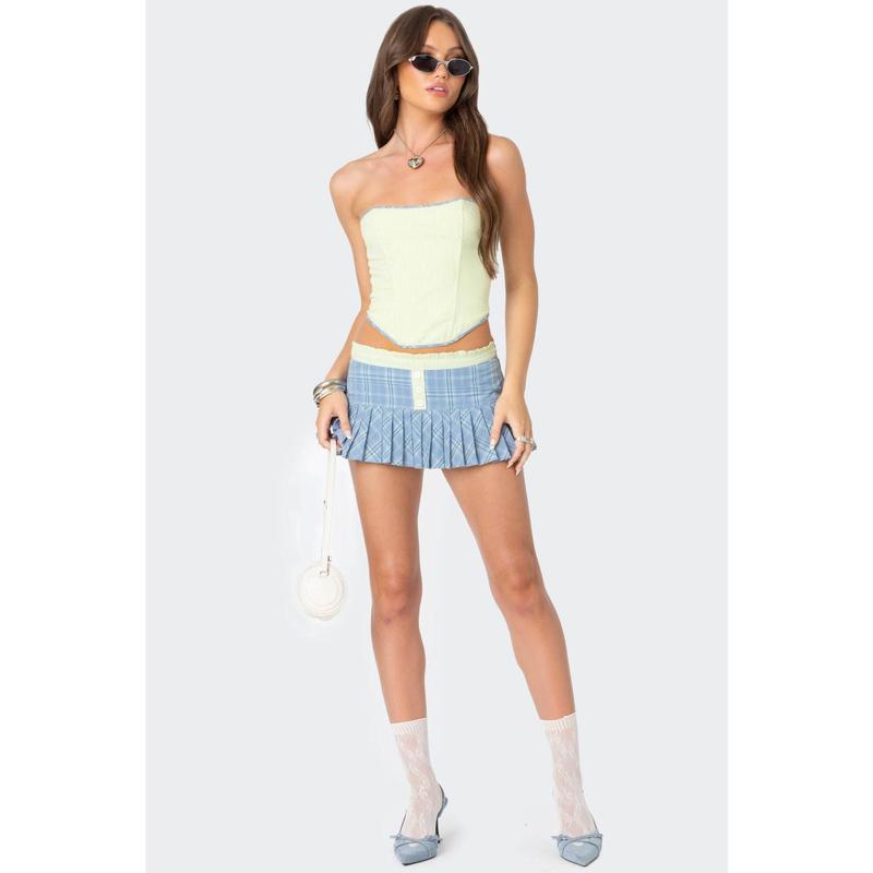 Kayleigh Contrast Pinstripe Corset