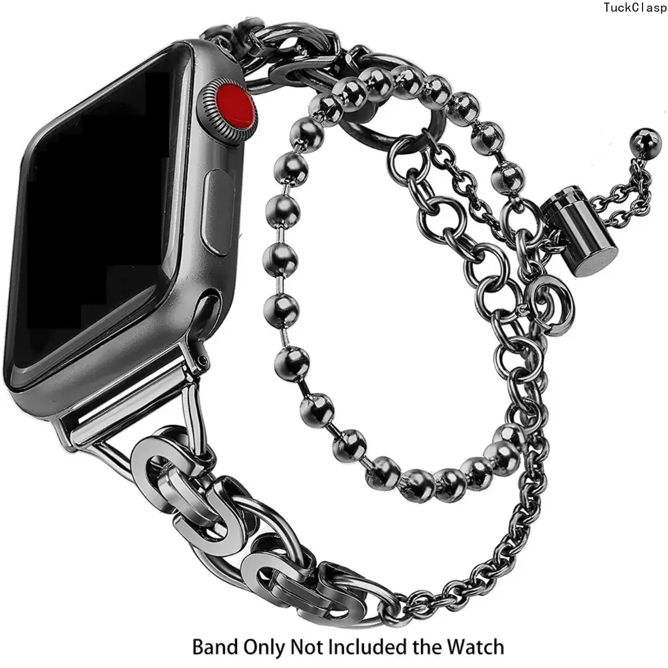 Stainless Steel Watch Band – Vacuum-Plated, Durable & Aesthetic for Men & Women, Fits iWatch Ultra & Series 1–9, Smartwatch Accessory for Summer Rotation