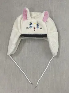 2026 New Cartoon Embroidered Ear Protection Hat Cute and Warm Lei Feng Hat Popular Plush Anti Cold Hat Couple Gift Embroidered Cap