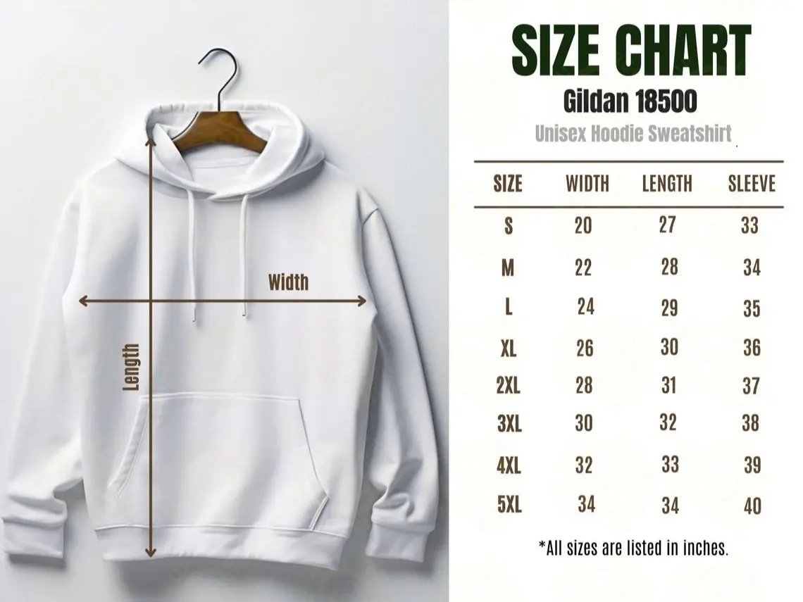 Gildan 18500 Champion Sweater Size Chart Female Men's White Cm