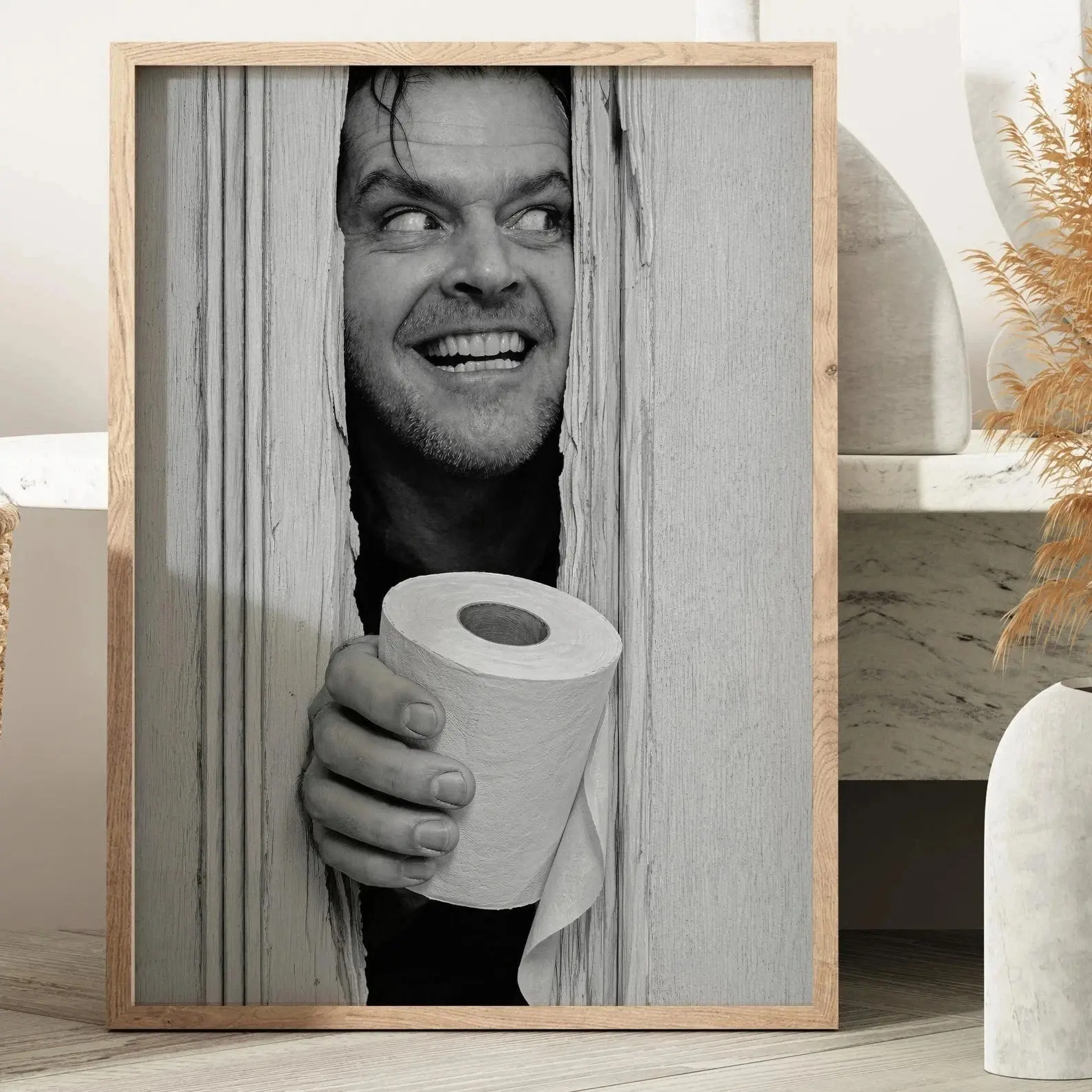 Shining Movie Toilet Scene Print, Funny Bathroom Wall Art