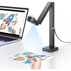 Fancy S Pro 12MP USB Document Camera for Teacher, 4K Webcam with Microphone and LED Light, Up to 60fps, Auto Focus, for Remote Teaching, Live Streaming, Web Conference, for  and Windows