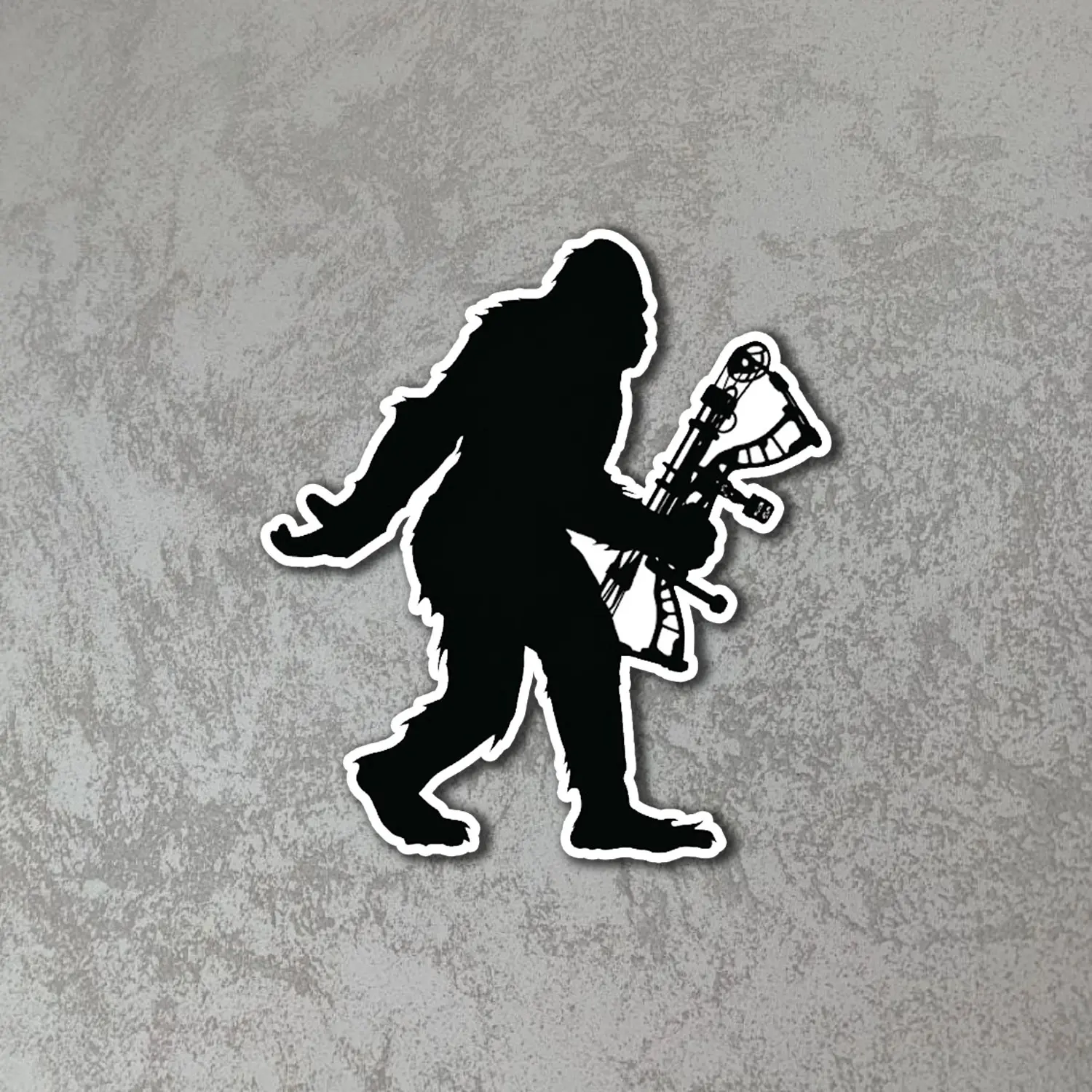 Sasquatch Archery Bow Hunting Sticker, Bigfoot Wildlife Vinyl Decal, Waterproof Outdoor Sticker for Car, Laptop, Tumbler