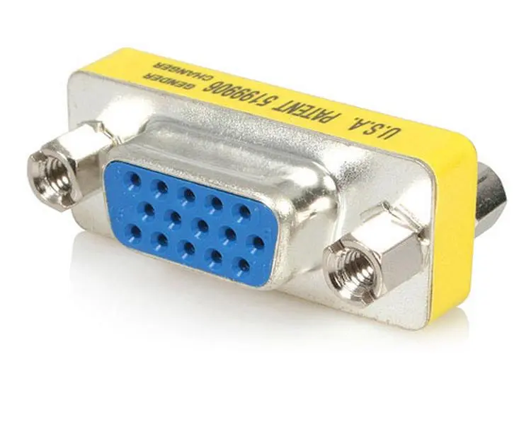 Slimline Gender Changer Connector, HD-15 F to HD-15 F, High Density for Automotive & Motorcycle Brake System Parts Video Signal Transmission