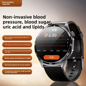New blood glucose measuring watch with uric acid, blood pressure, heart rate, NFC offline payment, and smart monitoring features