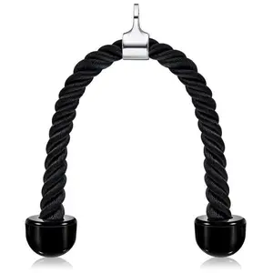 Tricep Rope Cable Attachment Handles Universal Tricep Rope Pull Down 27 Inch Heavy Duty Rope Length,Greater Range of Motion,Easy to Grip & Non Slip Cable Workout Exercise Machine Attachment, Suitable for Professional Gyms  Push Downs, Crunches, Facepulls