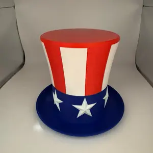 Uncle Sam Top Hat Decorative Piece for Patriotic Themed Events, Home Display
