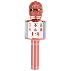 Wireless Bluetooth Karaoke Microphone with Built-in Speaker Multifunctional for Home Phone Singing