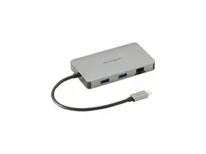 Kensington K36900WW UH1450P USB-C Mobile Dock for Notebook-Desktop PC-Smartphone-Monitor-Keyboard-Mouse - USB Type C - 2 Displays Supported - 4K - 60Hz - 3840 x 2160 - 2 x USB Type-A Ports, Gray