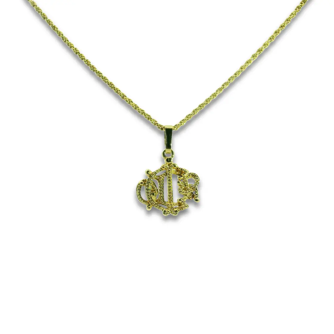 Pre-owned Dior Gold CD Necklace
