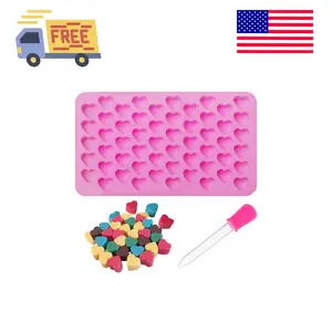 Silicone Moulds for Wax Melts with Dropper 55 Heart Mould Sweet Moulds Mini