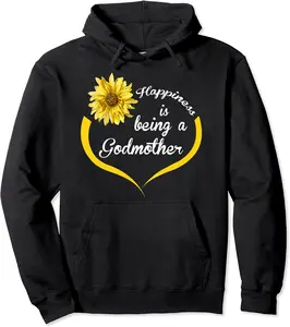 Godmother Gift: Happiness Is Being A Godmother Pullover Hoodie - Rosieashlee Shop 54B08LK66S53
