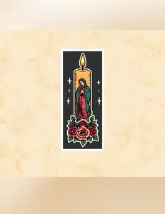 Virgen de Guadalupe Candle Sticker | Prayer Candle Sticker | Chicana Sticker