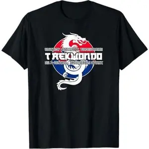 Taekwondo Graphic Tee TKD 5 Tenets Asian Dragon T-Shirt