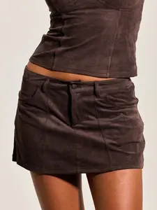 Suede Mini Skort