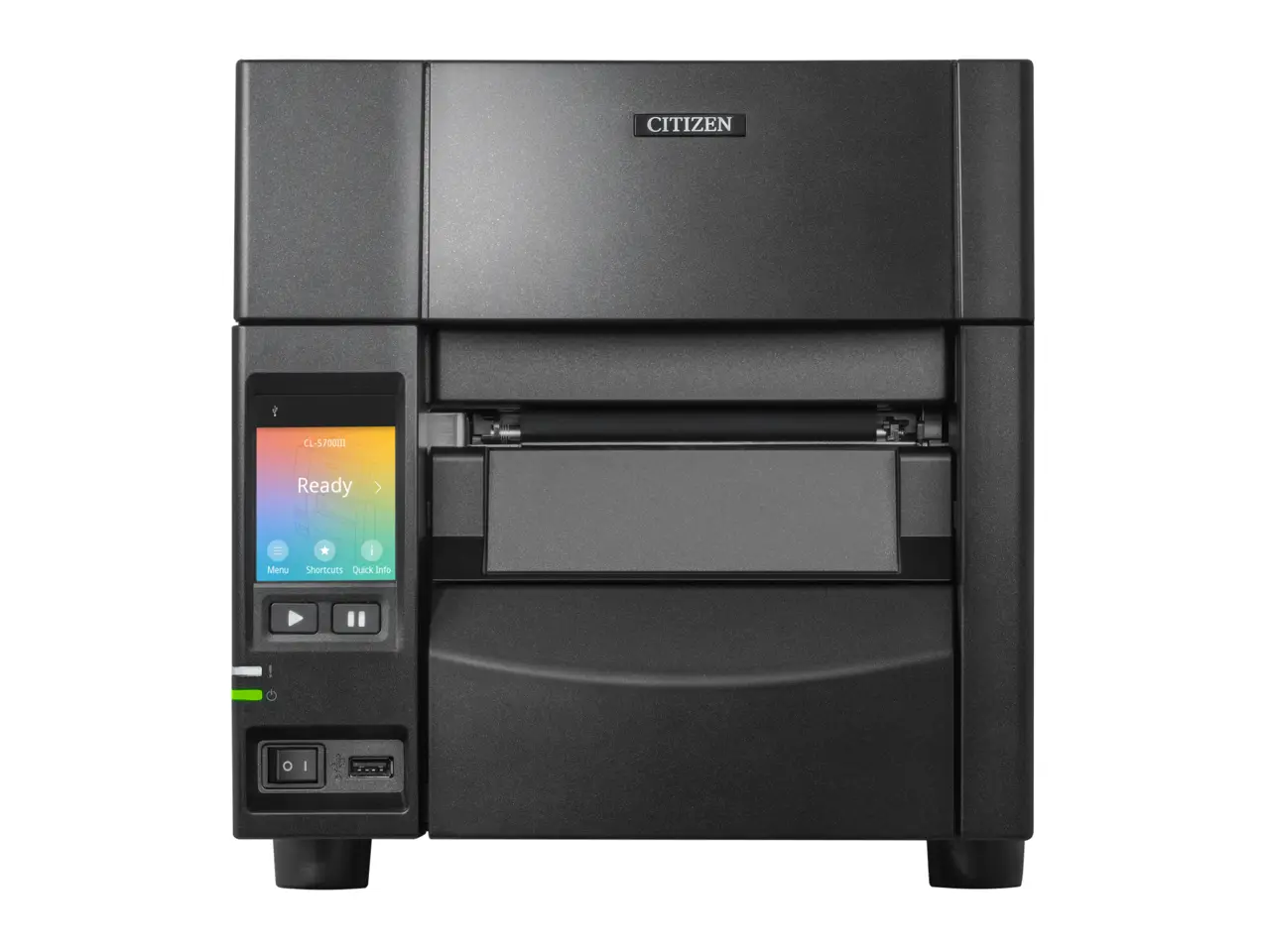 Citizen CL-S700III CL-S700IIINNU Industrial Label Printer – 12ips, 300mm/s, Thermal Transfer/Direct Thermal, 4.6" Width, 8" Roll, 450m Ribbon, Touchscreen, USB/Ethernet PC-Free Printing