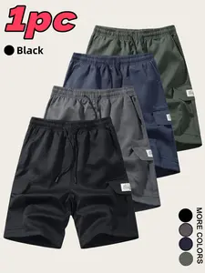 Men's Loose Fit cargo shorts, Outdoor Hiking Multi-Pocket Utility Shorts, Waist Drawstring, Side Pockets, Summer Casual Wear