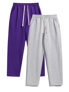 Men's Solid Thermal Lined Pants, Casual Comfy Regular Fit Straight Leg Trousers for Fall & Winter, Men's Bottoms for Daily Wear