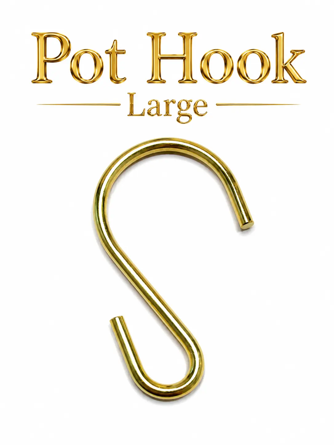 9-Inch Gold Metal Plant Pot Display Hook - Simple Shape S Hook for Hanging Beads, Charms, Jewelry, Display Hooks
