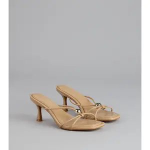 Sleek Luxe Strappy Stiletto Mules