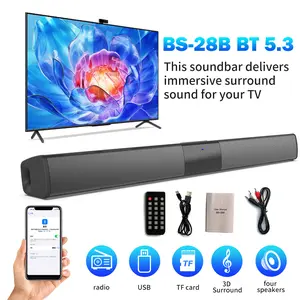 Wireless Soundbar Home Theater Audio System with Surround Sound, AUX/TF Soundbar