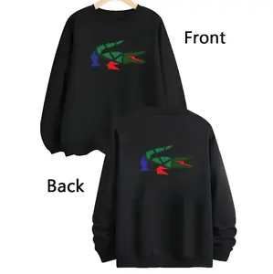 Casual Unisex Short Sleeve T Shirt Featuring Round Neck Cartoon Crocodile Design for Youthful Street Style Fashion