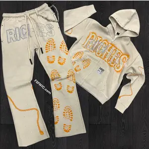 ELITE - Riches Flare Sweatsuit - Beige - 1090