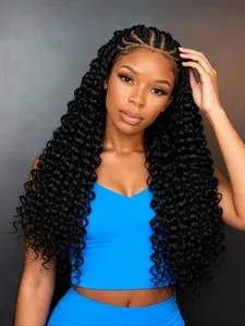 13x6 HD Lace Front Fashion Headband Wig, Unique Braided Wave Design, Easy Style, Daily Work Preferred, All Seasons