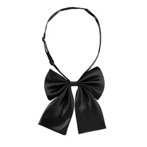 INSPIRE CHIC Pre-Tied Bowknot Bow Tie for Women Adjustable Solid Color Bowtie