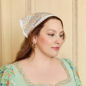 GUNNE SAX for ModCloth Hayley Handkerchief Headpiece 100% Cotton - Enchanting Blooms Floral Print
