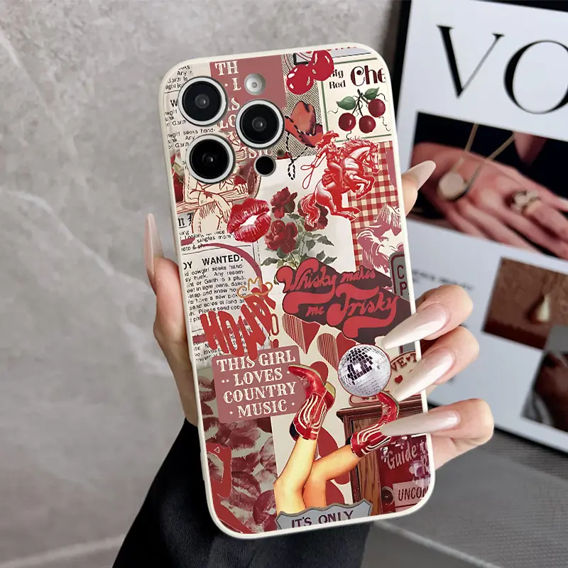 Softcase for iPhone11/12/13/14/15/16/promax/x/xs/xr/xsmax CaseCountry Vibes Anti-Fall Shockproof Protective Slim Cover