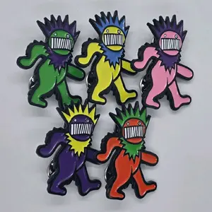 Boognish Bear Ween Mashup Pin – 1.5" Soft Enamel on Black Metal