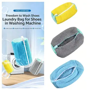 Mesh Shoe Washing Bag - Durable Household Laundry Protector, Breathable Reusable Footwear Pouch, Anti-Deformation Accessories for Washing Machine Home Cleaning, Practical Gift Option