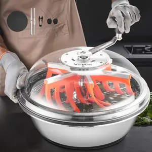 VEVOR Bud Leaf Bowl Trimmer, 16 in Manual Bud Trimmer, with Sharp Stainless Steel Blades, Visual Cutting, Wet Dry Hydroponic Cutting Machine, Twisted Spin Cut for Plants Leaves Buds Flowers