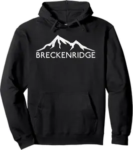 Breckenridge Hoodie Sweatshirt Colorado Skiing Distressed Pullover Hoodie