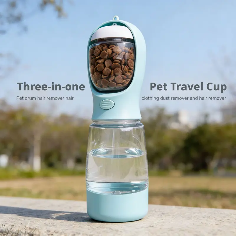 Pet Water Bowl Cup Three-In-One Outdoor Travel Mug, Multifunctional Dog Water Bottle, Pet Supplies, Dog Outdoors Drinking Cup