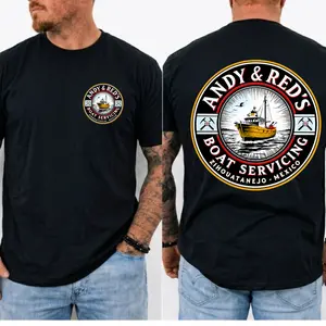 Andy & Red’s Boat Servicing T-Shirt – Shawshank Redemption Inspired Tee Zihuatanejo Mexico Menswear Tops