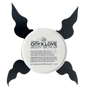 Organic Black Salt Body Scrub with Rose Hip, Dried Rose Petals, and Jojoba Oil body scrub scrub