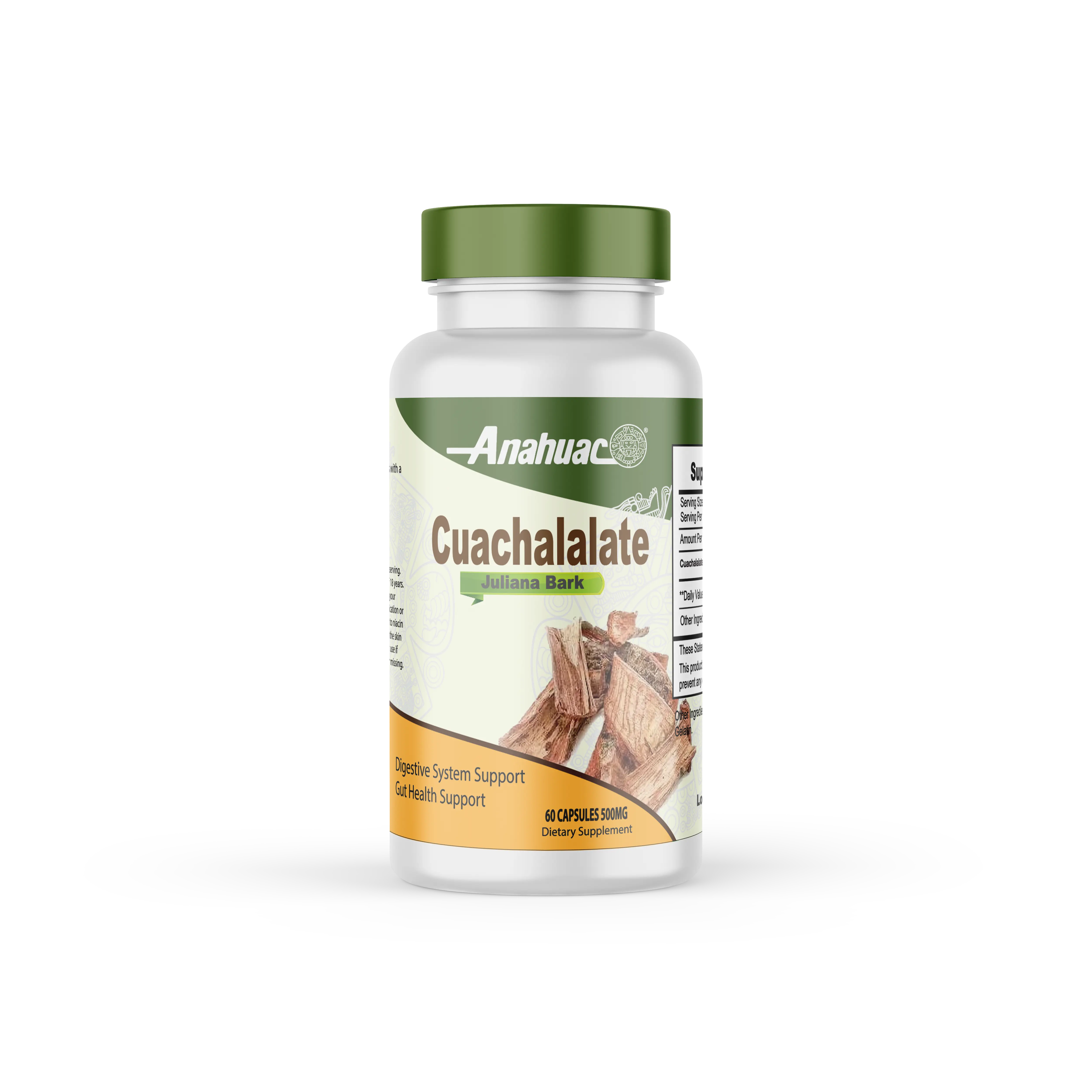 Anahuac Cuachalalate (Juliana Bark) – 60 Capsules, 500mg | Herbal Dietary Supplement for Digestive and Gut Health Support