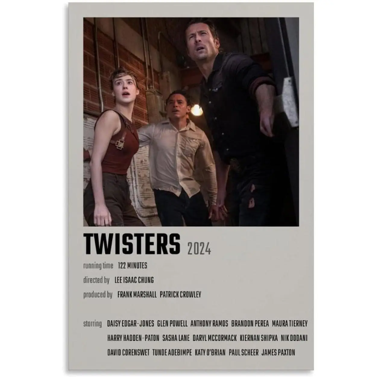Twisters 2024 Classic Disaster Film Minimalist Poster (3) Bedroom Office Printed Canvas Wall Art Decoration Poster Unframe-style 20x30inch(50x75cm)