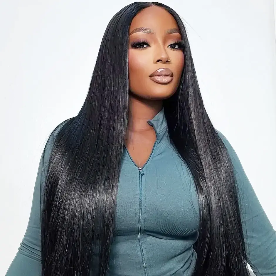 FORGIRLFOREVER 30 inch Straight Hair Wig Pre Plucked 13x6 Lace Front Human Hair Wigs For Women 180% Density Silk Straight Lace Frontal Wigs