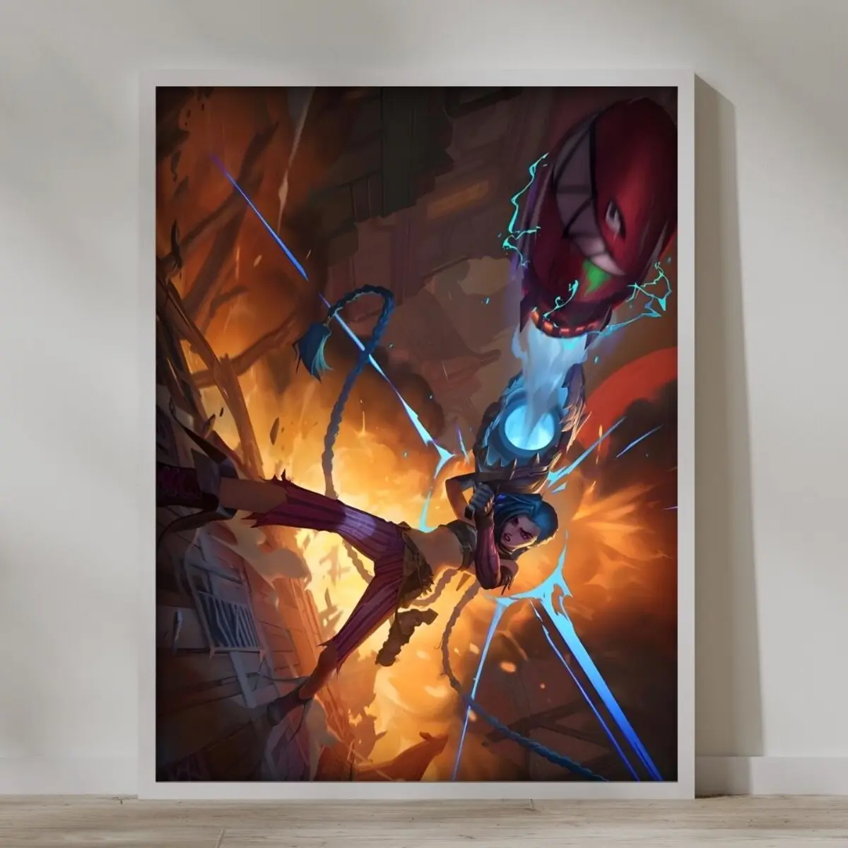 League of Legends Art, Arcane Jinx Print, Arcane Poster, Arcane Wall Art, Jinx Poster, Arcane Poster, Room Decor, Unframed