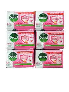 Dettol Soap skincare 6 Pack, Skincare 100g/each Dettol Soap skincare 6 Pack, Skincare 100g/each