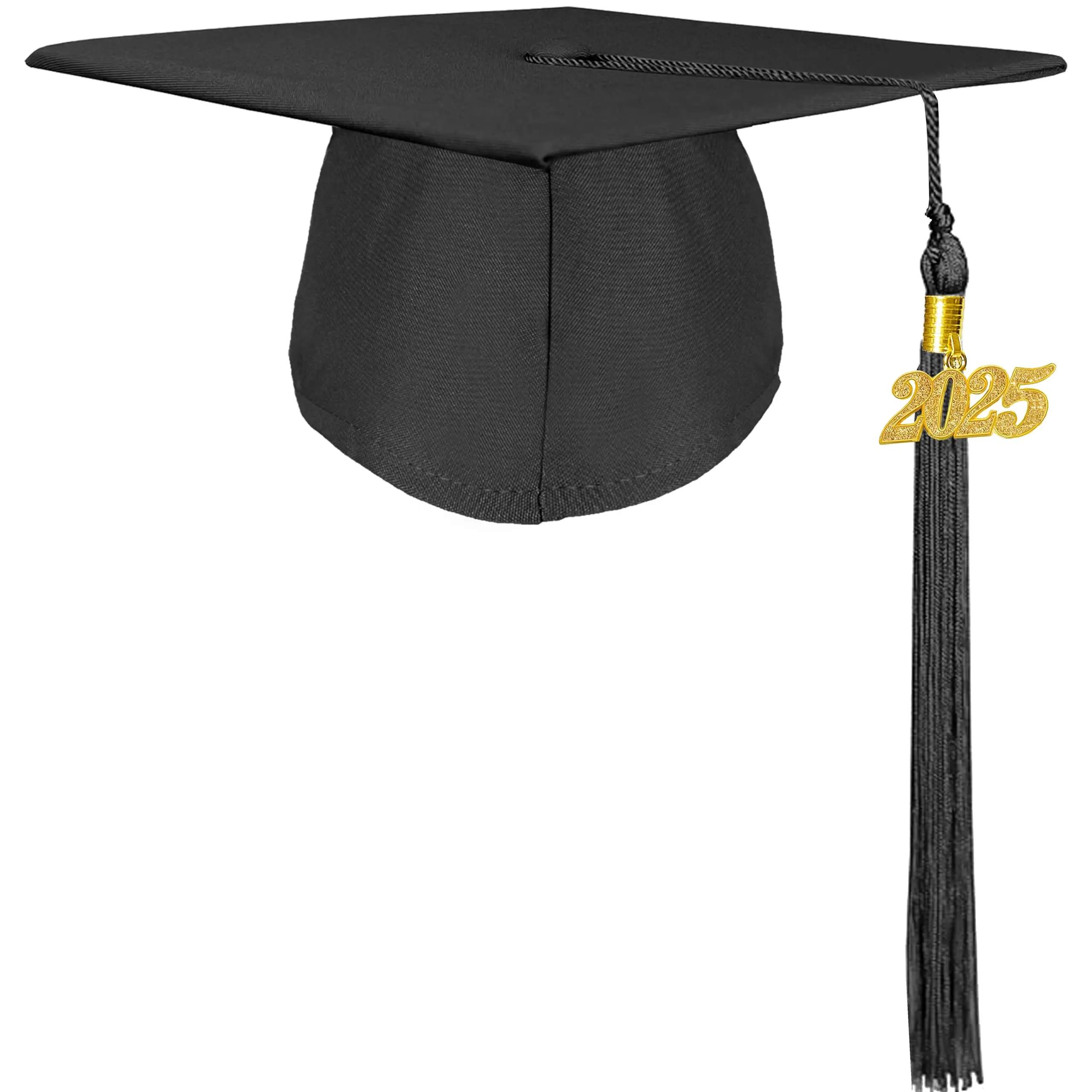Unisex Adult Graduation Cap With 2024+2025 Tassel Year Charm For High School & Bachelor Master